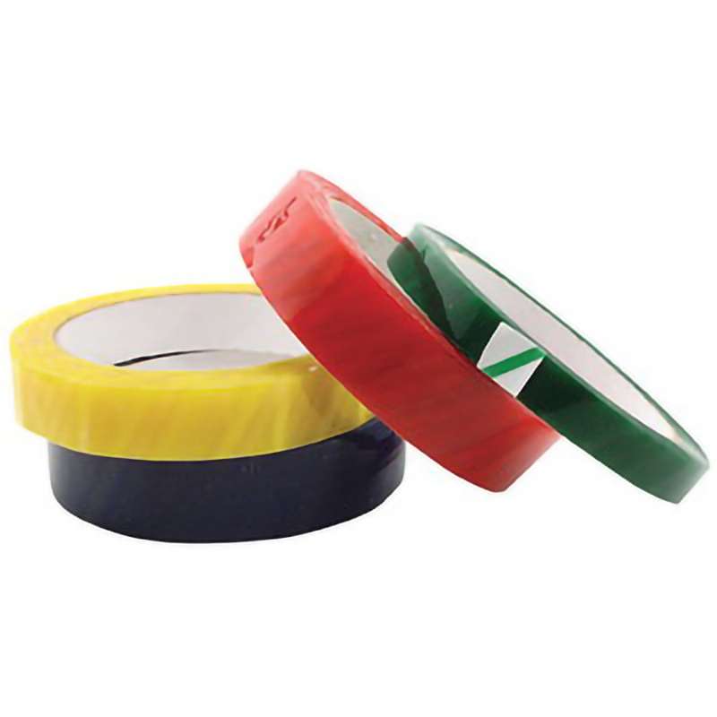 ESD Poly Tape, Anti-Static, 2"x72 Yds, 3" Core, 2.4 mil, Yellow Stripe
